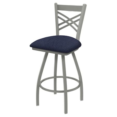 Holland Bar Stool Co 25" Swivel Counter Stool, Nickel Finish, Graph Anchor Seat X820
